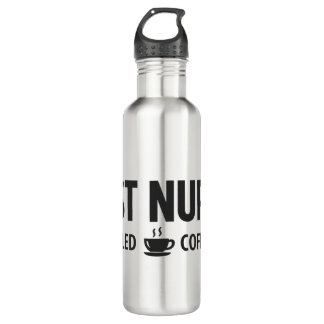 Best Nurse Fueled by Coffee Water Bottle Edelstahlflasche