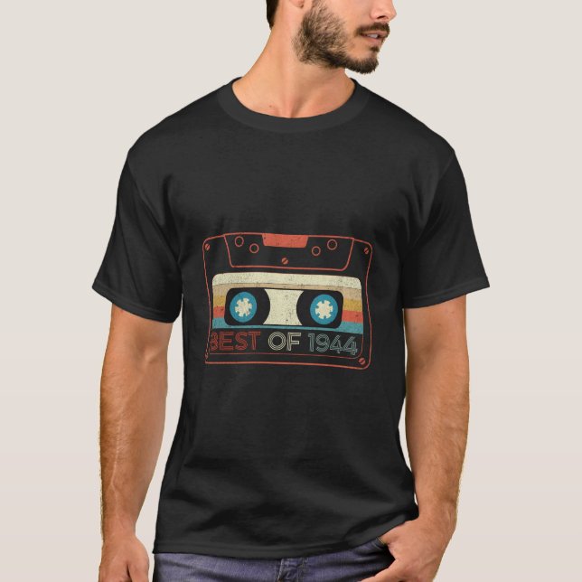 Best Of 1944 Cassette Tape Year Of Birth T-Shirt (Vorderseite)