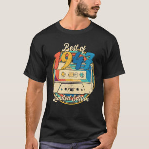 Best of 1947 Cassette Tape 75-jährig 75. Geburtsta T-Shirt