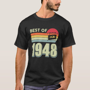 Best of 1948 Vintag Retro-Kassettenband 74. Geburt T-Shirt