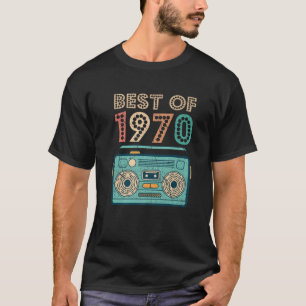 Best Of 1970 52Th Birthday Cassette Retro Vintage T-Shirt