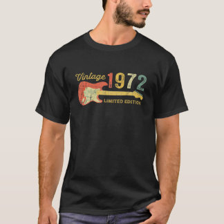 Best Of 1972 Birthday Gifts - Guitar Lovers 50Th B T-Shirt