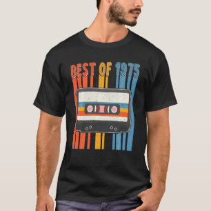 Best of 1975 45 th Birthday Geschenke Kassette Tap T-Shirt