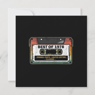 Best of 1978 Vintag Cassette Funny Birthday Gesche Einladung