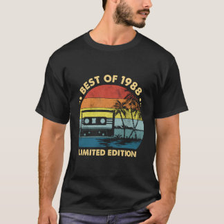 Best of 1988 35th Birthday Geschenke 35 Years Old  T-Shirt