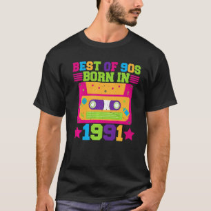 Best of 90s Geboren 1991 Retro Birthday Party Idee T-Shirt