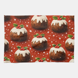 Best of Christmas pudding holiday tea towel Geschirrtuch