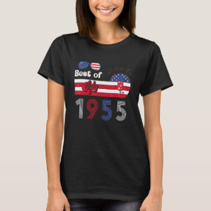 Best of July 1955 67 th Birthday Patriotic Usa Ame T-Shirt