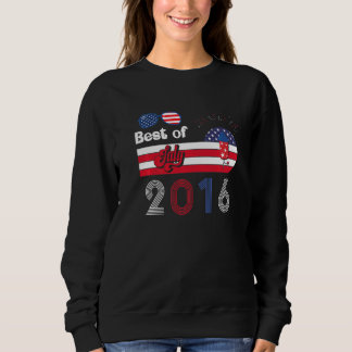Best of July 2016 6. Geburtstag Patriotic USA Amer Sweatshirt