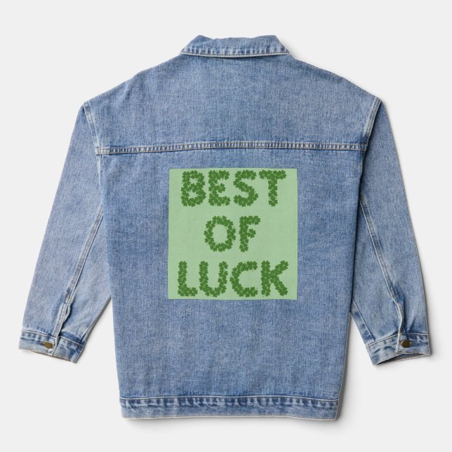 Best of Luck Clovers Greeting Jeansjacke (Rückseite)