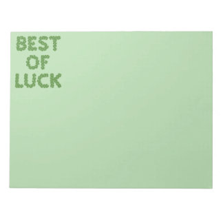 Best of Luck Clovers Greeting Notizblock
