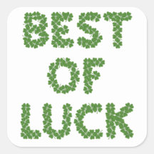 Best of Luck Clovers Greeting