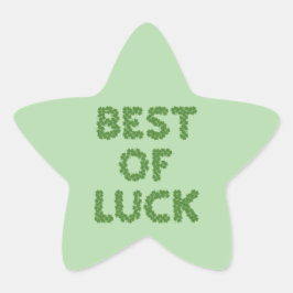 Best of Luck Clovers Greeting Stern-Aufkleber