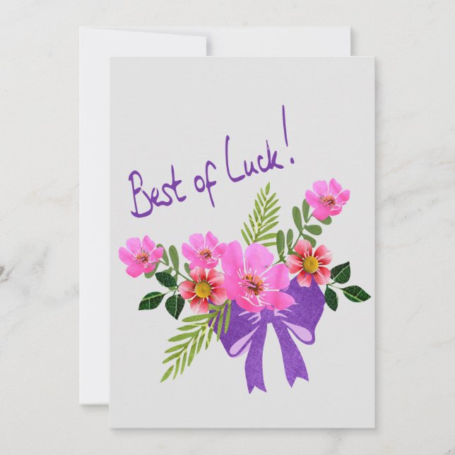 Best of Luck Flat Card Feiertagskarte (Vorderseite)