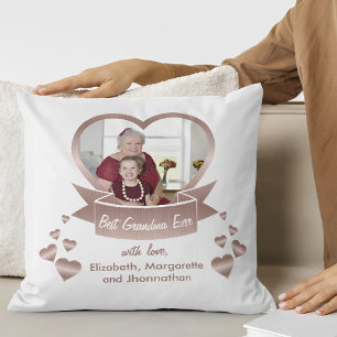 Best Oma Ever Niedlich Chic Rose Gold Herzstück Fo Kissen