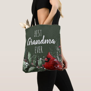 Best Oma jemals Hübsch Red Kardinal Foto Xmas Tasche