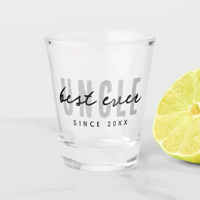 Best Onkel Ever Moderne Elegante Einfache Vater's  Schnapsglas (Vorderseite)