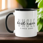 Best Onkel Ever Moderne Elegante Einfache Vater's  Tasse<br><div class="desc">Dieses einfache und moderne Design besteht aus san-Serifentypografie.</div>