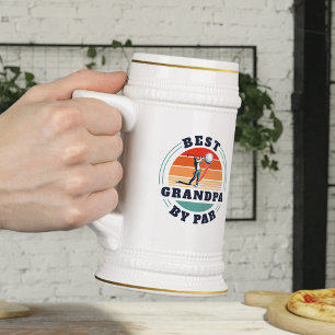 Best Opa by Par Retro Golf Lover Vater Custom Bierglas