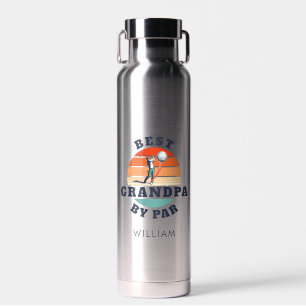 Best Opa by Par Retro Golfplatz Vater Trinkflasche