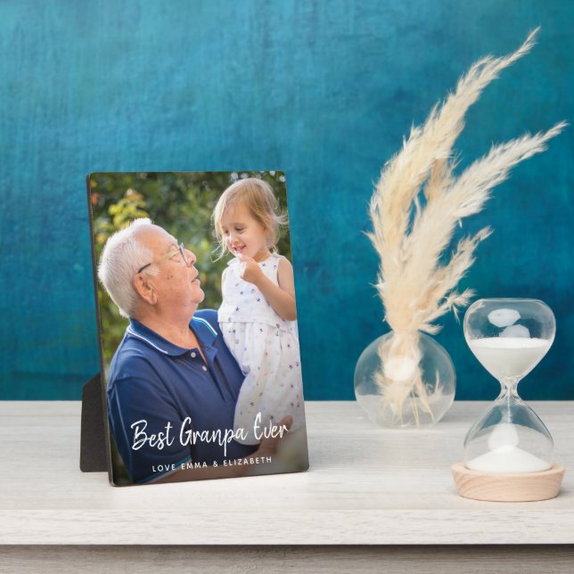 Best Opa Ever Foto Plaque Fotoplatte (Seite)