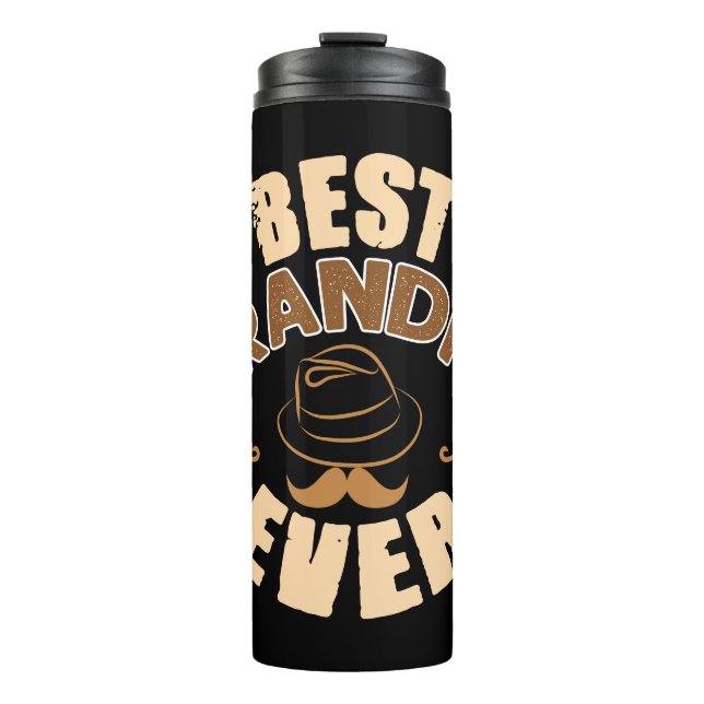 Best Opa Ever - Hut und Pipe Illustration Thermosbecher (Vorderseite)