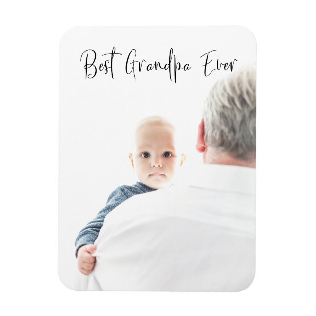 Best Opa je Custom Foto Script Modern Magnet (Vertikal)