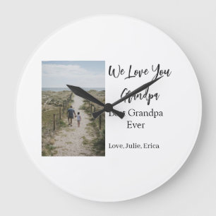 Best Opa jemals Großeltern Foto Geschenke Klassike Große Wanduhr
