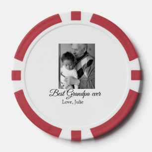 Best Opa jemals Großeltern Foto Geschenke Klassike Pokerchips