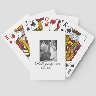 Best Opa jemals Großeltern Foto Geschenke Klassike Spielkarten