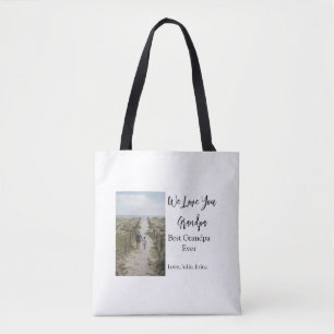 Best Opa jemals Großeltern Foto Geschenke Klassike Tasche