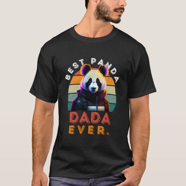 Best Panda Dada Ever Cyberpunk Panda T-Shirt (Vorderseite)