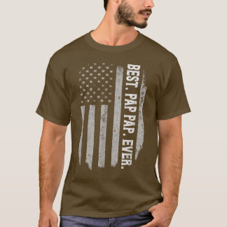 Best Pap Pap Ever Vintage American Flag Father's D T-Shirt