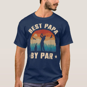 Best Papa by Far Men Golf Sunset Retro Deco Vater T-Shirt