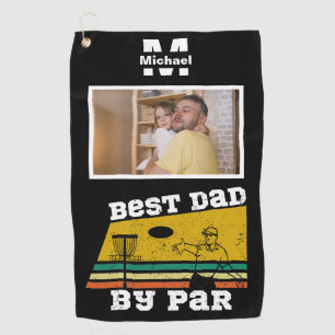 Best Papa by Par Disc Golf frisbee Custom Foto Golfhandtuch