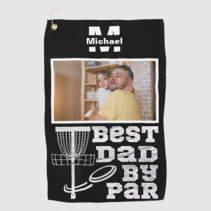 Best Papa by Par Disc Golf frisbee Custom Foto Golfhandtuch