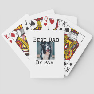 Best Papa by Par Hund Haustier Foto modern einfach Spielkarten