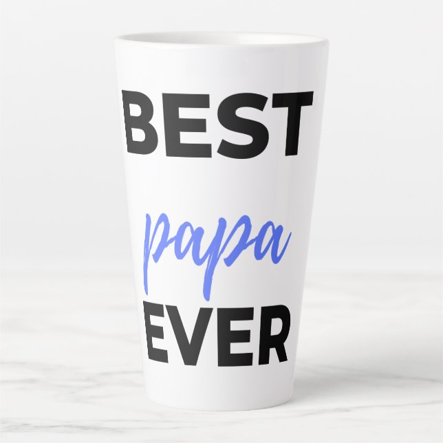 Best Papa Ever bl Milchtasse (Vorderseite)
