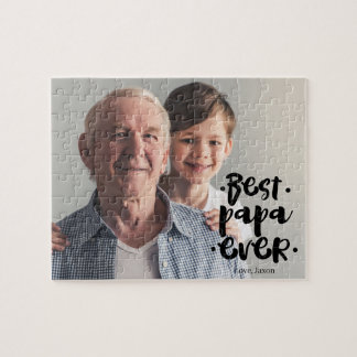 Best Papa Ever Custom Photo Gift From Grandchild