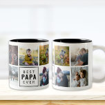 Best PAPA Ever Custom Photo Mug Zweifarbige Tasse<br><div class="desc">Customize this mug and give it as a gift!</div>