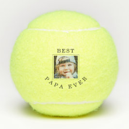 Best Papa Ever Frame Child Foto Balls Tennisbälle