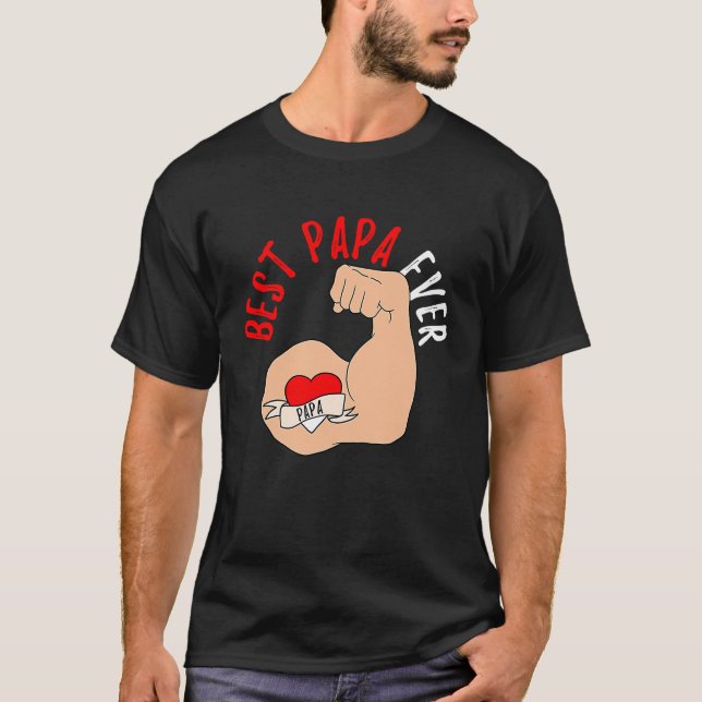 Best Papa Ever Indonesian Dad Fathers Day T-Shirt (Vorderseite)