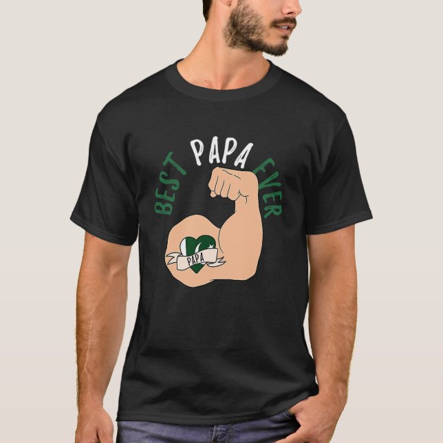 Best Papa Ever Pakistani Dad Fathers Day T-Shirt (Vorderseite)