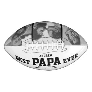 BEST PAPA JE Modernes Cooles Schwarz und Weiß Football