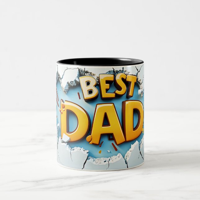 Best Papa Zweifarbige Tasse (Mittel)