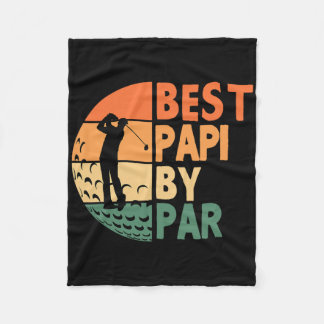 Best Papi By Par Golfing Funny Golf Golfer  Fleecedecke