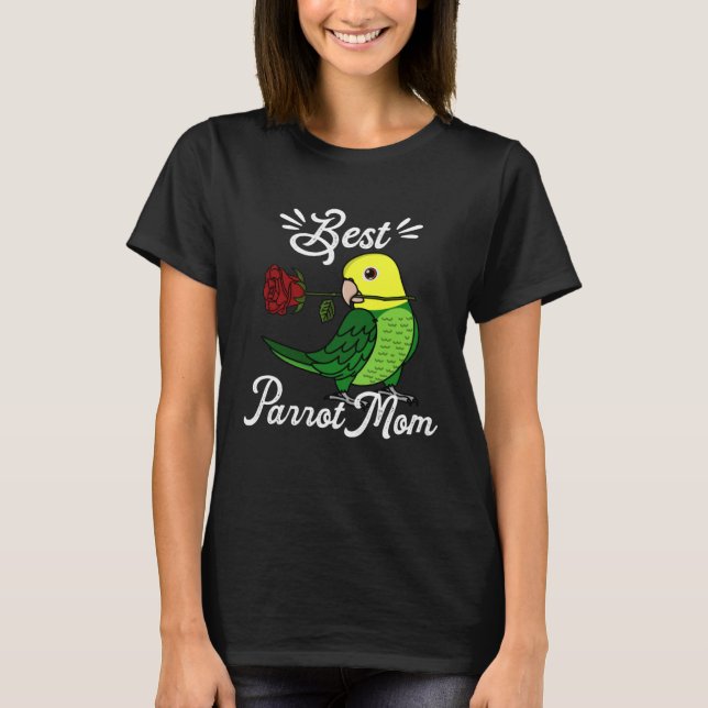 Best Parrot Mom I Double Yellow headed Amazon T-Shirt (Vorderseite)