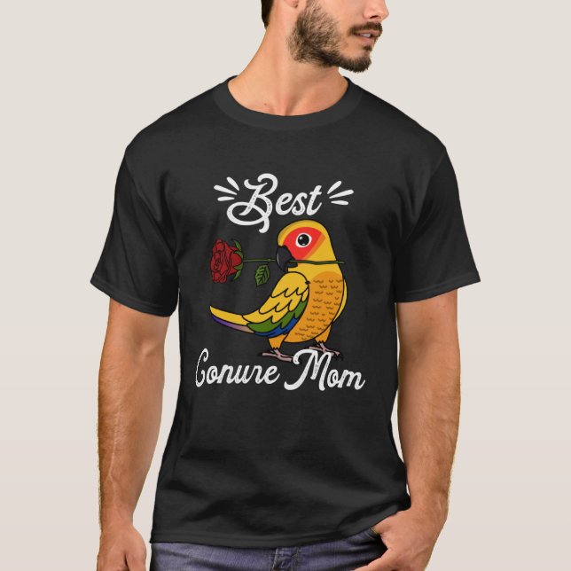 Best Parrot Mom I Sun Conure T-Shirt (Vorderseite)