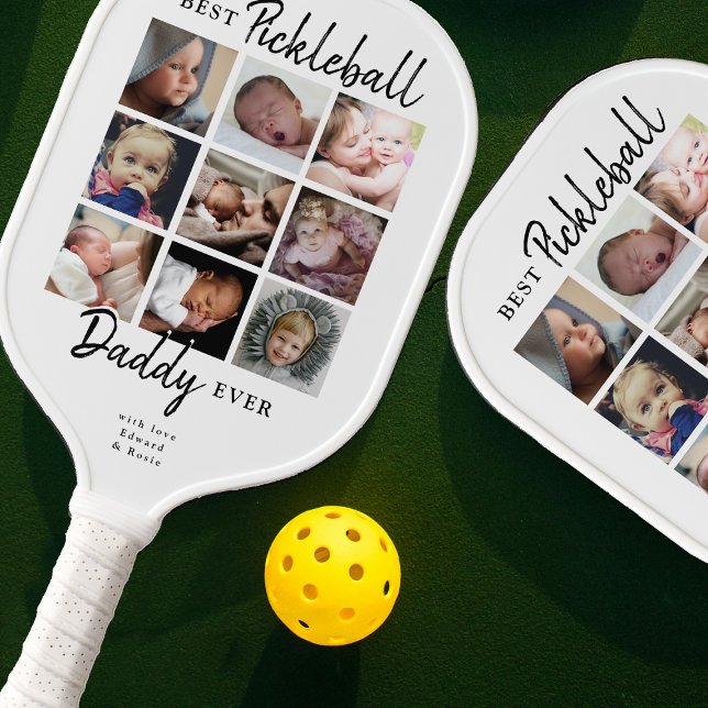 Best Pickleball Daddy Foto Collage Schläger (Von Creator hochgeladen)