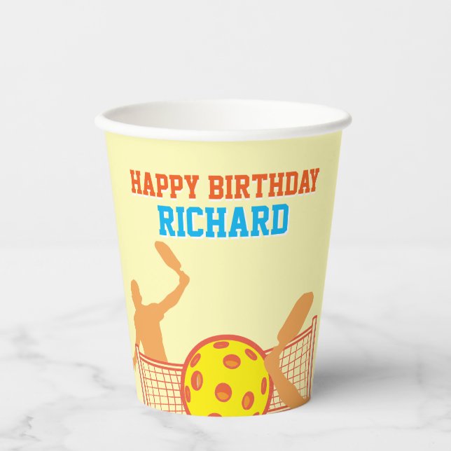 Best Pickleball Player Funny Birthday Party Pappbecher (Vorderseite)